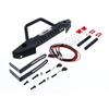 Metal Front Bumper with LED Lights for 1/10 1:10 RC Car Axial SCX10 90046 90047 Traxxas TRX-4 TRX4 RC Rock Crawler view 1