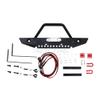 Metal Front Bumper with LED Lights for 1/10 1:10 RC Car Axial SCX10 90046 90047 Traxxas TRX-4 TRX4 RC Rock Crawler view 2