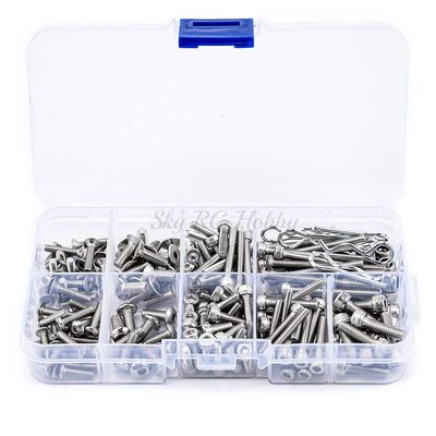 205Pcs/Set RC Screws Stainless Metal Steel Screw Kit for Traxxas Slash 4x4 Short Truck Off-Road RC Car DIY Car Parts Set Tools