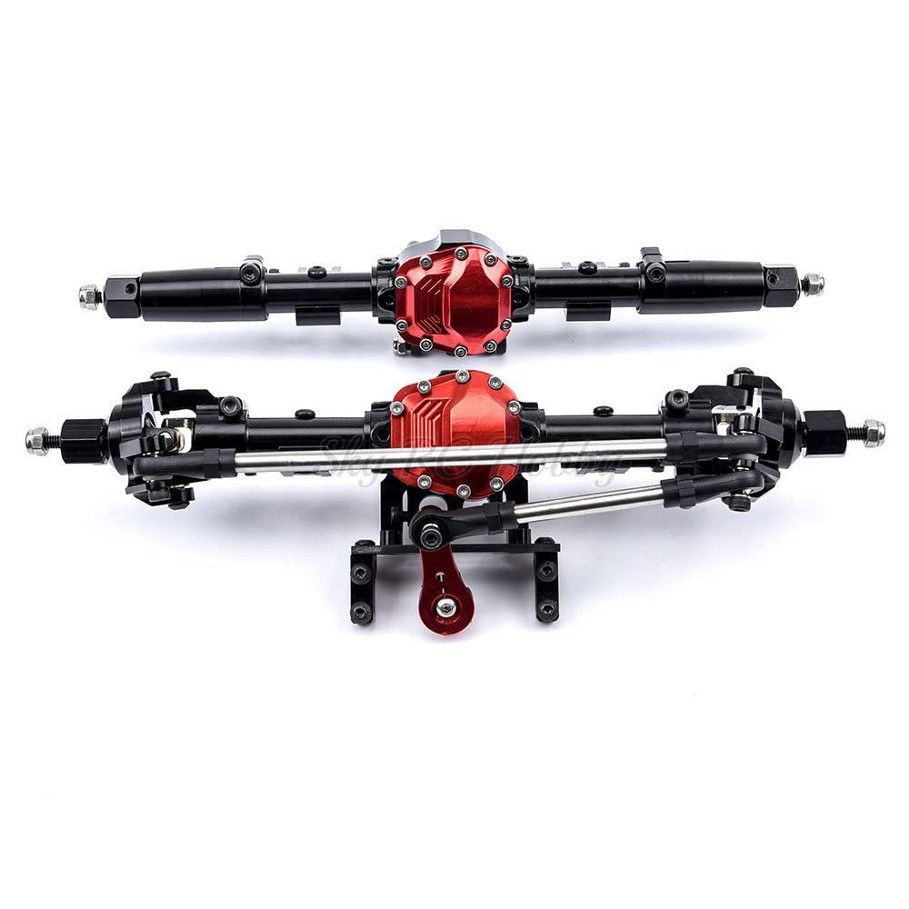 Alloy Front Rear Straight Complete Axle for 1/10 Axial SCX10 II 90046 90047 RC Crawler Car Upgrade Parts