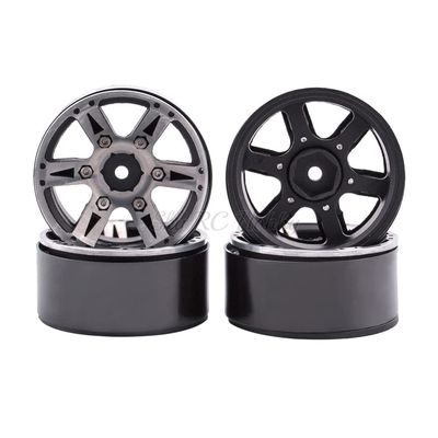 4PCS RC Rock Crawler Metal Wheel Rim 1.9 Inch BEADLOCK for 1/10 Axial SCX10 90046 Tamiya CC01 D90 D110 TF2 Traxxas TRX-4 RC Car