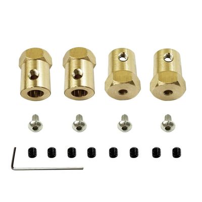 4PCS 5mm to 12mm Brass Combiner Wheel Hub Hex Adapter for WPL B14 B16 B24 B36 C14 C24 MN D90 D91 RC Car Spare Parts