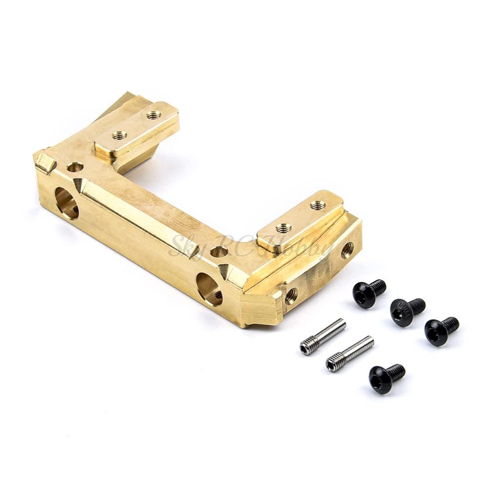 Brass Front Bumper Mount Servo Stand Metal Upgrade Parts for 1/10 RC Crawler Axial SCX10 II 90046-87g/pcs