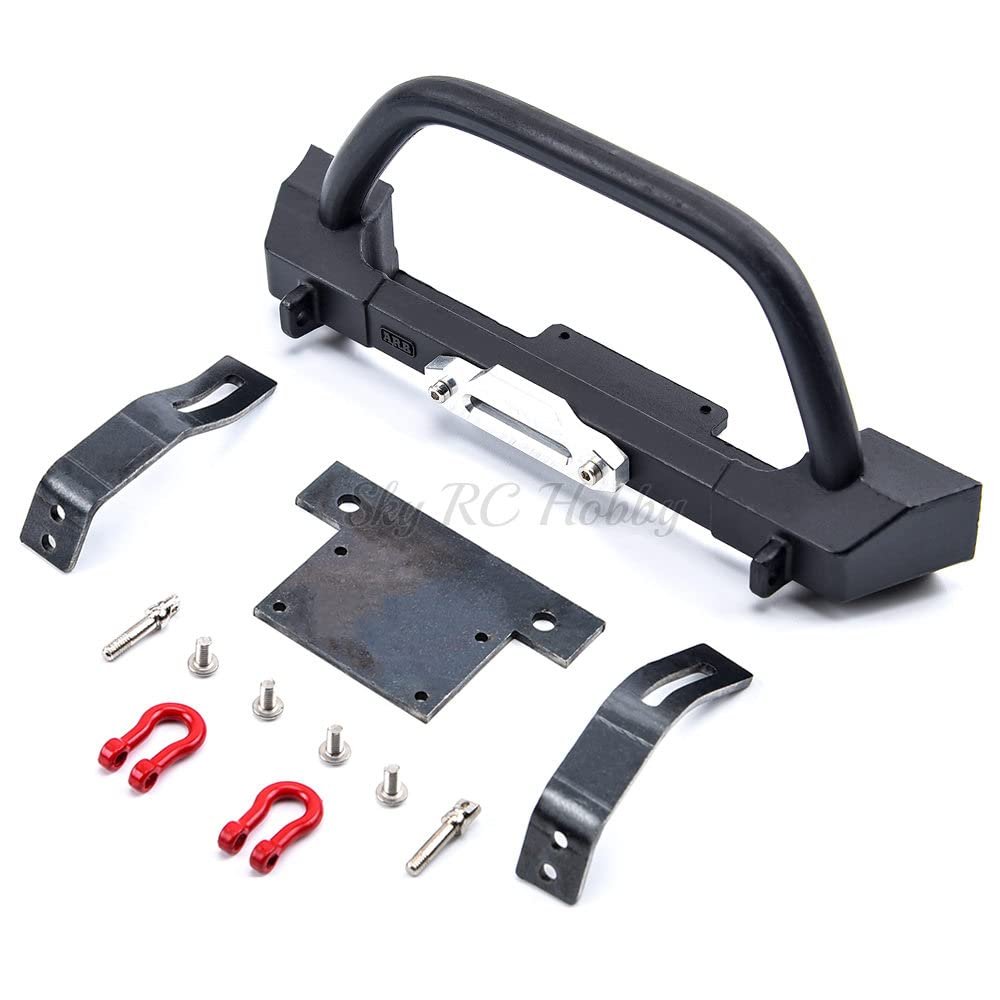 Metal Front Bumper for 1/10 1:10 RC Car Crawler Axial SCX10 SCX10 II 90046 Traxxas TRX4 Defender Upgrade Parts Accessories