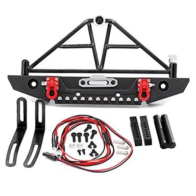 1Set Metal Rear Bumper with Led Light for 1/10 RC Car Axial SCX10 90046 90047 Traxxas TRX4 TRX-4