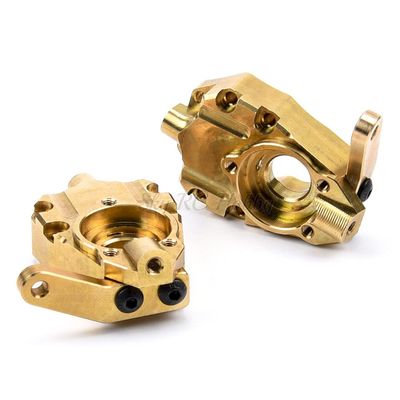 2pcs/lot Heavy Duty Brass Front Steering Knuckle Set Counterweight Style Climbing Car Accessories for TRAXXAS TRX4 1/10 RC Car