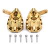 2pcs/lot Heavy Duty Brass Front Steering Knuckle Set Counterweight Style Climbing Car Accessories for TRAXXAS TRX4 1/10 RC Car view 2