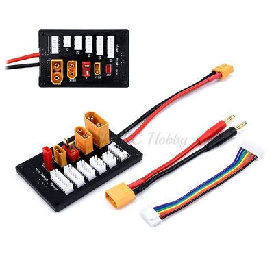 XT30 XT60 XT90 JST T Connector Lipo Battery Charger Board 2-6S Parallel Balance Charging Board for Imax B6 B6AC IDST Q6 Lite