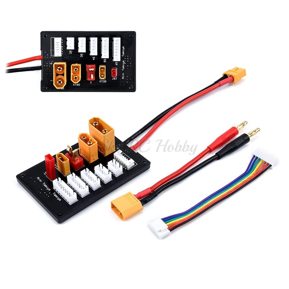 XT30 XT60 XT90 JST T Connector Lipo Battery Charger Board 2-6S Parallel Balance Charging Board for Imax B6 B6AC IDST Q6 Lite