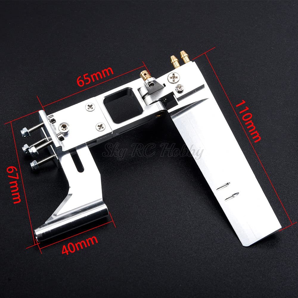 1PCS Water Absorbing Rudder Aluminum Suction Rudders with Tail 4mm Shaft Bracket for CAT RC Jet Boats RC Boat Parts