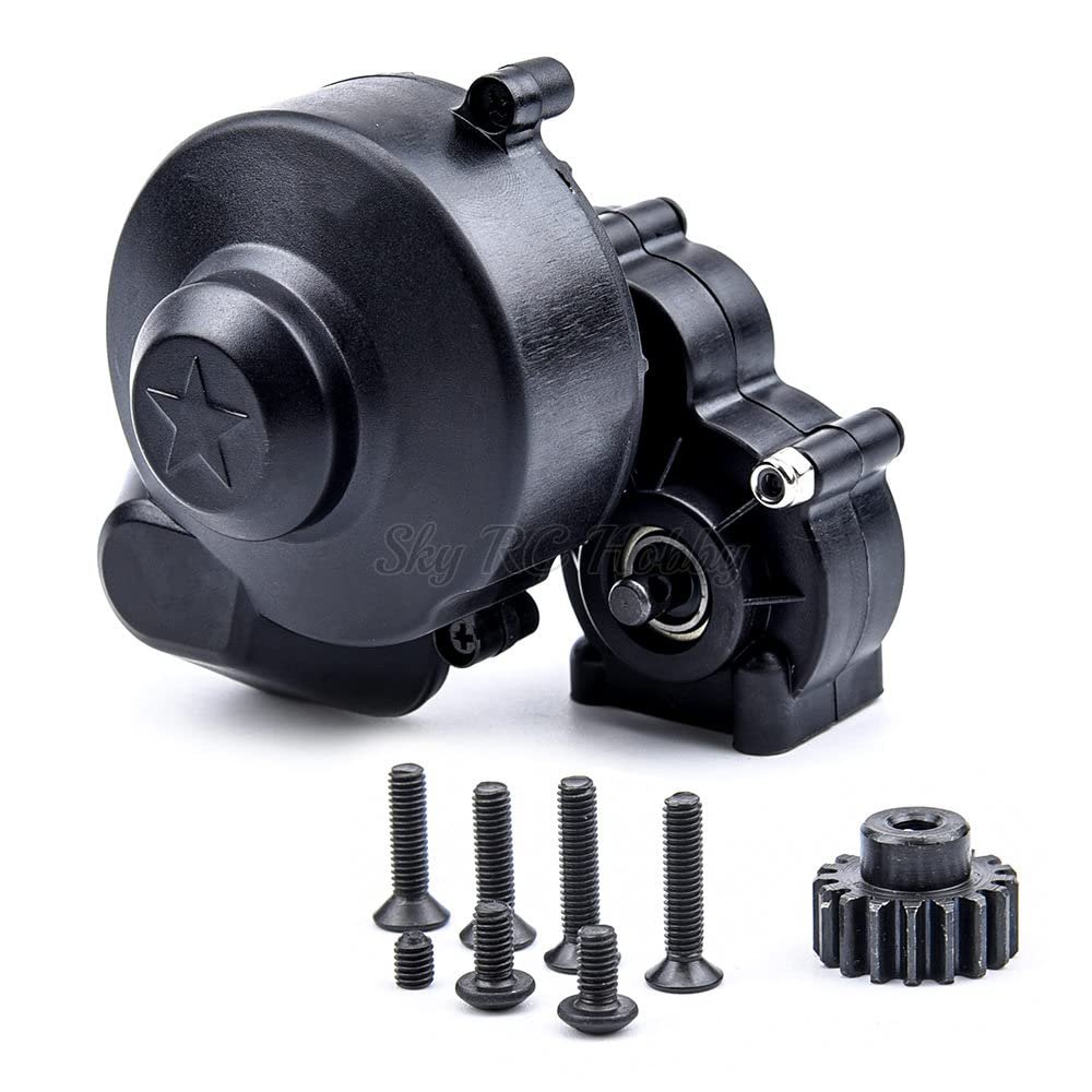 1:10 Scale Plastic Complete Center Gearbox Transmission Box with Gear for Axial SCX10 SCX10 II 90046 90047 1/10 RC Crawler Car