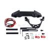 Metal Black Front Bumper with Light for 1/10 1:10 RC Crawler Car Traxxas TRX-4 Axial SCX10 & SCX10 II 90046 SCX10 III AXI03007 view 1