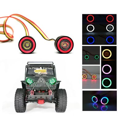 Multiple Colour Colorful Angel Eye Lamp RGB LED Lights with 58cm Cable for 1/10 RC Crawler Car SCX10 TRX4 D90 W-Rangler