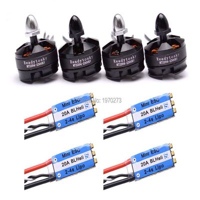 MT2204 2204 2300KV Brushless Motor + Mini BLHeli-S 20A 2-4S ESC OPTO for Mini Wizard X220 X210 250 280 Quadcopter