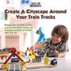 Play Build Wooden Train Set, Complete Toddler Train Set, Interactive Play & Learn Set, Creative Wooden Train Track Design, Premium Quality, Ages 3+ (100 Piece Set) view 3