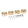 4Pcs/Set 6mm Thick Brass Brake Disc Wheel Hex Adapter Combiner for 1/24 RC Crawler Car Axial SCX24 90081 Upgrade Accessories view 3