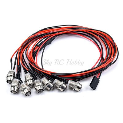8 LED Lights Red White Color for 1:10 RC Car Traxxas Tamiya HSP HPI RC Rock Crawler Axial SCX10 D90