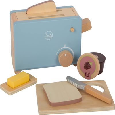 small foot Tasty Toaster Set, Role Playing Game for Children from 3 Years, Wood, Accessories for Play Kitchens, Ref. 12246