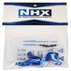 NHX RC Aluminum Rear Steering Hub Carrier for Traxxas 1/18 LATRAX Teton Blue view 3