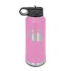 Baby in car Laser Engraved Water Bottle Customizable Polar Camel Stainless Steel with Straw - on board kids family safety warning sign Light Purple 32 oz view 1