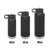 Baby in car Laser Engraved Water Bottle Customizable Polar Camel Stainless Steel with Straw - on board kids family safety warning sign Light Purple 32 oz view 3