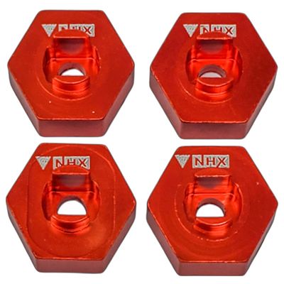 NHX RC Aluminum Hex Adaptor for Traxxas 1/18 LATRAX Teton Red