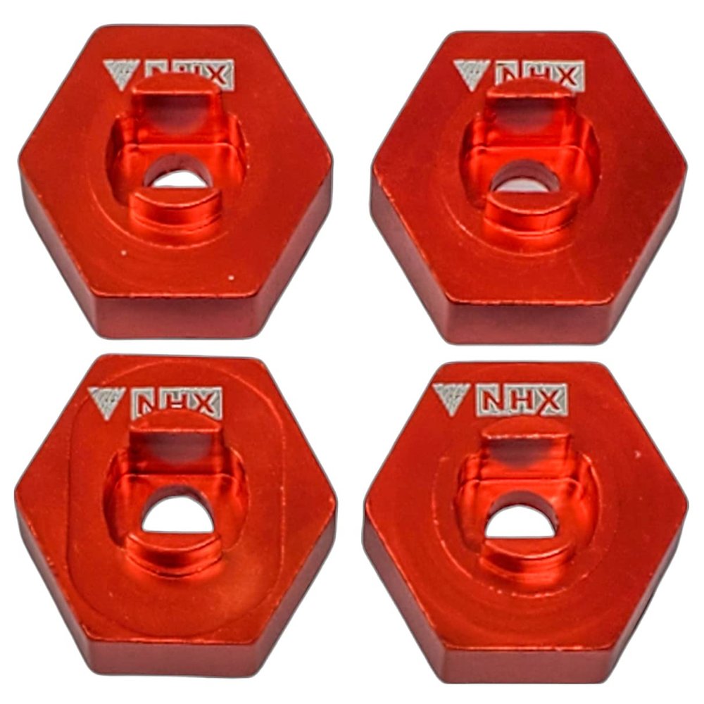 NHX RC Aluminum Hex Adaptor for Traxxas 1/18 LATRAX Teton Red
