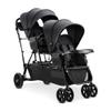 Joovy Big Caboose Triple Stroller with Rear Bench and Standing Platform, Reclining Seats, Optional Rear Seat, and Two Universal Car Seat Adapters, Jet view 1