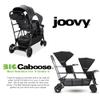 Joovy Big Caboose Triple Stroller with Rear Bench and Standing Platform, Reclining Seats, Optional Rear Seat, and Two Universal Car Seat Adapters, Jet view 4