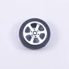 4pcs 26mm Dia 2 Inner Hole Dia 8mm Thick Plastic Car Wheel Black, (Bettomshin) view 3