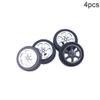 4pcs 26mm Dia 2 Inner Hole Dia 8mm Thick Plastic Car Wheel Black, (Bettomshin) view 4