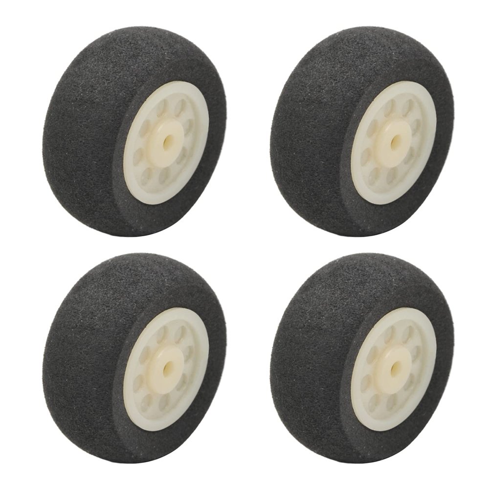 4pcs 25mm Dia Foam Wheel Replacement Wheel Black and White, (Bettomshin)