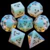 Haxtec Gemstone Dice Opal DND Dice Set with Dice Case Opalite D&D Compatible with Dungeons and Dragons Dice TTRPG DND Master Gift view 1