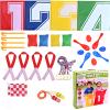 GOLDGE 28 Piece Outdoor Games Kit for Kids, Includes Potato Sack Race Bags, Bean Bag Toss, 3 Legged Race Bands, Egg Spoon Relay, for Easter & Birthday Parties (Potato Sack Race Bags) view 2
