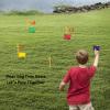 GOLDGE 28 Piece Outdoor Games Kit for Kids, Includes Potato Sack Race Bags, Bean Bag Toss, 3 Legged Race Bands, Egg Spoon Relay, for Easter & Birthday Parties (Potato Sack Race Bags) view 4