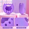Case for Tamagotchi Paradise Soft Silicone Cover, Protector Sleeve Skin for Virtual Pet Game Machine with Detachable Lanyard Portable Anti-Drop Holder (Purple) view 3