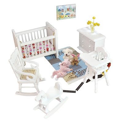 iLAND Miniature Dollhouse Furniture and Accessories for Dollhouse Nursery on 1/12 Scale (Lovely 13pcs)