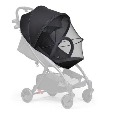 Beberoad Love Universal Stroller Sun Shade & Mosquito Net 2-in-1 Baby Stroller Cover with UV Protection & 2-Way Zipper for Infant Carriages, Prams, and Travel Strollers (Black)