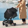 Beberoad Love Universal Stroller Sun Shade & Mosquito Net  2-in-1 Baby Stroller Cover with UV Protection & 2-Way Zipper for Infant Carriages, Prams, and Travel Strollers (Black) view 2