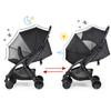 Beberoad Love Universal Stroller Sun Shade & Mosquito Net  2-in-1 Baby Stroller Cover with UV Protection & 2-Way Zipper for Infant Carriages, Prams, and Travel Strollers (Black) view 3