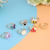 MJartoria 7Pcs Fidget Rings for Anxiety, Butterfly Flower Stainless Steel Spinner Ring Set Mood Rings Stress Relieving Wide Rings Set(Gold) view 3