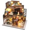 Lannso DIY Dollhouse Miniature Kit, Doll House Kit with Dust Proof Cover and Music Box, Mini Wooden Dollhouse Toys for Adult Gift(M2132) view 1