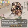 Lannso DIY Dollhouse Miniature Kit, Doll House Kit with Dust Proof Cover and Music Box, Mini Wooden Dollhouse Toys for Adult Gift(M2132) view 2