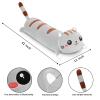 AFAN Long Cat Plush Cute Cat Body Pillows Kawaii Stuffed Animals Plushies Soft Cuddly Cotton Plush Toys Room Decor Gifts for Kids Girls Boys Adults (Grey, 42 Inch) view 2