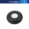 Bettomshin 2Pcs OD 2.5"(63mm) RC Tires, 3.2mm Inner Hole Dia Super Light PU Sponge Tires and Wheels Sets, RC Tires and Wheels for RC Model Car Airplane with Plastic Hub Black White view 2