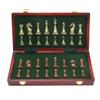 LANGWEI Chess Sets for Adults, Professional Chess Set with Retro Metal Chess Pieces and Wooden Folding Chess Board, Portable Travel Game Gift for Kids Adult view 2