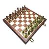 LANGWEI Chess Sets for Adults, Professional Chess Set with Retro Metal Chess Pieces and Wooden Folding Chess Board, Portable Travel Game Gift for Kids Adult view 3