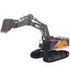 Gemini&Genius Excavator Toy for Kids, Metal Construction Vehicle Track Excavator Toy 1/50 Digger Vehicle, Multi-Articular Movable Arm and 360 Degree Rotate Cab Truck Toy for Kids view 2