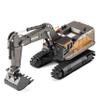Gemini&Genius Excavator Toy for Kids, Metal Construction Vehicle Track Excavator Toy 1/50 Digger Vehicle, Multi-Articular Movable Arm and 360 Degree Rotate Cab Truck Toy for Kids view 3