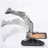 Gemini&Genius Excavator Toy for Kids, Metal Construction Vehicle Track Excavator Toy 1/50 Digger Vehicle, Multi-Articular Movable Arm and 360 Degree Rotate Cab Truck Toy for Kids view 4